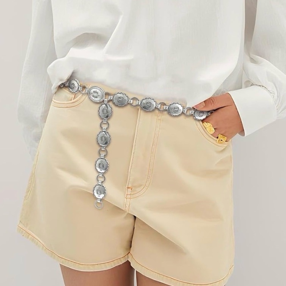 Tassel Chain Coin Belts Metal Waist Chains Belt Women Casual Fashion Accessories - Picture 3 of 3